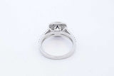 18k White Gold 1.7cttw Diamond Halo Ring 5.5 Grams Size 6.5 Eb0626exzde