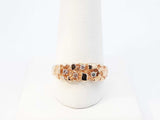 Diamond & 14k Yellow Gold Nugget Band 4.2 Grams Size 9.5 Fw0826pzxdu