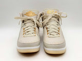 Nike Air Jordan 2 Quai 54 "Bone & Gold" Leather Sneakers Size 6 Youth Fw0125rxsa