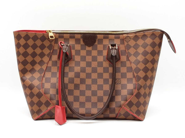 Louis Vuitton Caissa Mm Cerise Damier Ebene Coated Canvas Tote Bag Fw0625roxdu