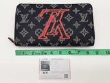 Louis Vuitton X Kim Jones Monogram Upside Down Blue Zippy Wallet Do0526pcxde