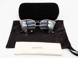 Gucci Gg0075sk Silver Metal Frames Black Lens Sunglasses Do0525lxzde