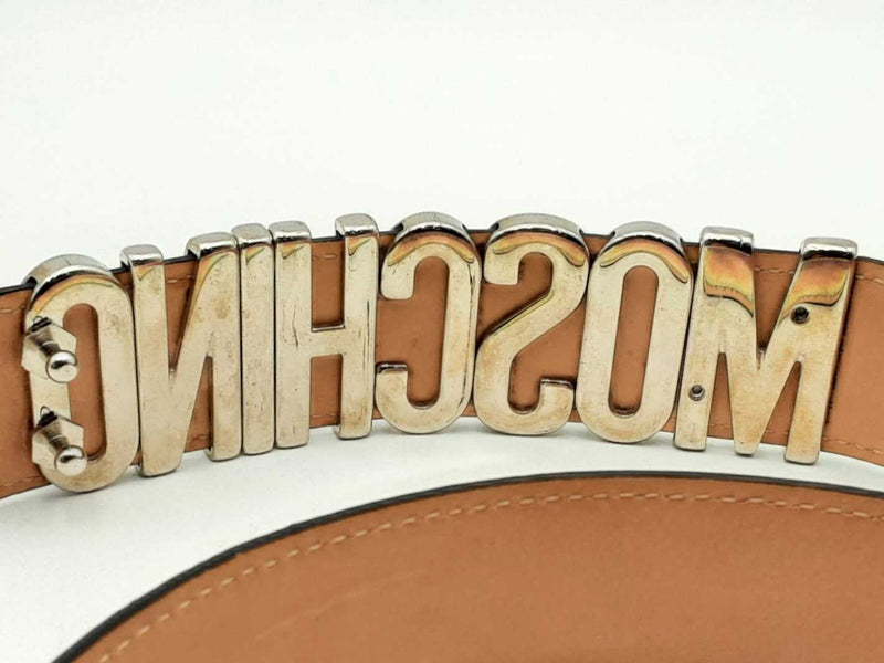 Moschino Iridescent Belt And Silver-tone Logo Buckle Fw0125lxzsa