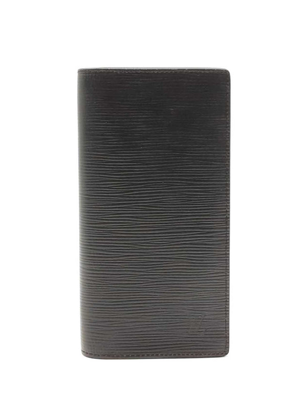 Louis Vuitton Brazza Long Bifold Wallet In Black Epi Leather Fw0225lrzdu