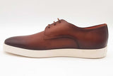 Santoni Brown Leather Derby Shoes Size 11 Eb1225lxzde