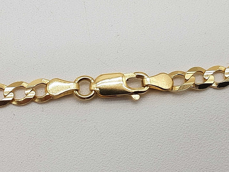 14k Yellow Gold 13.2g Concave Curb Chain 22 In Do0625ixzde