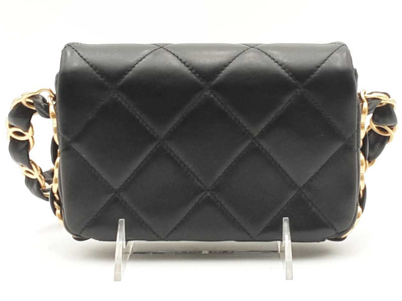 Chanel Mini Flap Bag With Cc Chain Black Handbag Aa0625wxzxsa