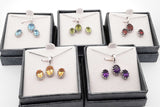 Set Of 5 Gemstone Ensemble Sets In Sterling Silver Eb0925crsa