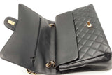 Chanel Double Flap Black Quilted Caviar Shoulder Bag Eb0726orxzsa