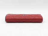 Chanel Continental Wallet In Red Diamond-quilted Leather Fw0425orzdu