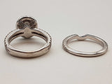 2.10 Cttw 14k White Gold 6.7g 2 Set Ring Size 4.5 Do0425lcrxde