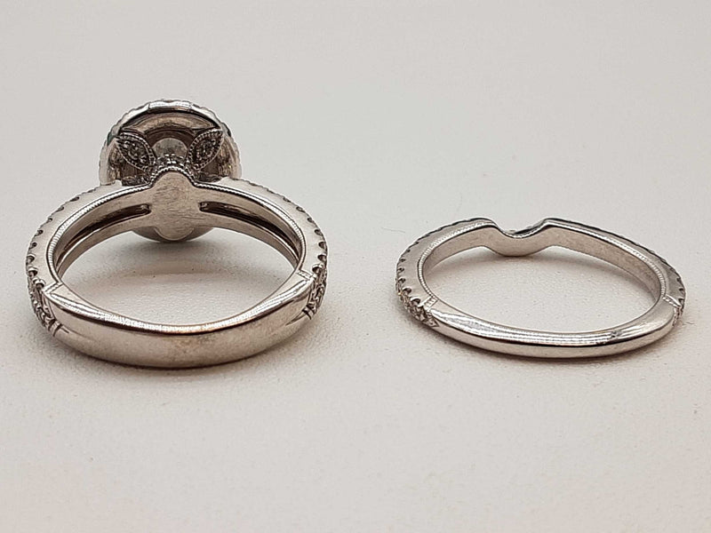 2.10 Cttw 14k White Gold 6.7g 2 Set Ring Size 4.5 Do0425lcrxde