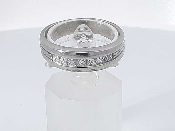 0.26 Cttw Platinum 95% 8.4 Grams Wedding Band Size 8.5 Aa0925oorsa