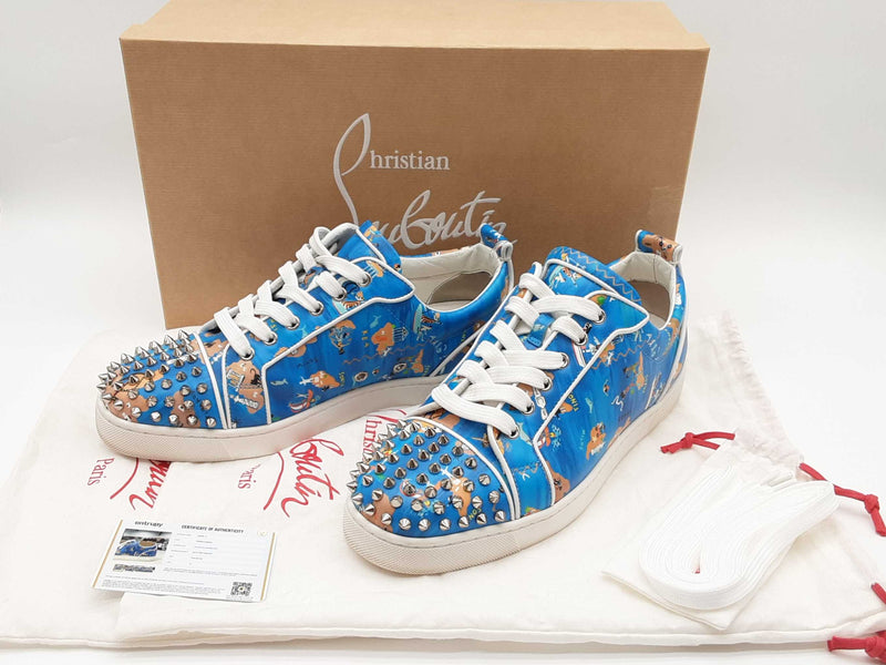 Christian Louboutin Orlato Flatca Odyssey Blue Shoes Size Eu 41 M Do0525lixde