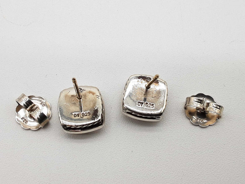 David Yurman Albion Diamonds 0.925 Silver 7.1g Stud Earrings Do1025oxzde
