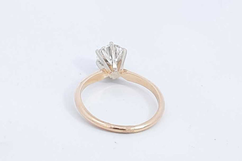 Diamond Solitaire Approx. 0.64ctw Ring In 14k Yellow Gold 2g Size 5 Eb0724ixzdu