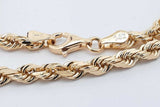14k Yellow Gold Rope Chain Necklace 20.1 Grams 20 Inch Eb0426lixzsa