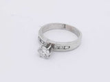 0.68cttw Diamond Ring In 14k White Gold 3.7 Grams Size 7.25 Eb0625izxsa