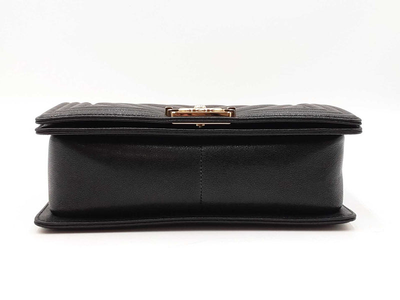 Chanel Boy Bag In Black Quilted Caviar Leather Fw0725orzxdu