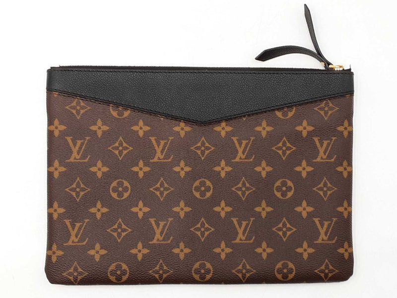 Louis Vuitton Daily Pouch In Monogram Coated Canvas & Black Leather Fw0525oxzdu