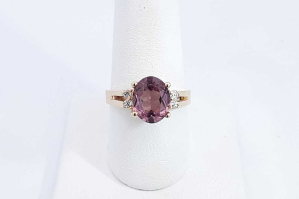 Purple Gemstone Ring In 14k Yellow Gold 5.7 Grams Size 8.25 Eb0724lrrsa