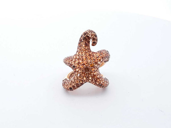 Boucheron 18k Yellow Gold Citrine Starfish Ring Size 6 Lh1223wixzde