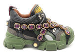 Gucci Flashtrek Sneakers With Removable Purple Crystal Embellishments Eb0526crsa