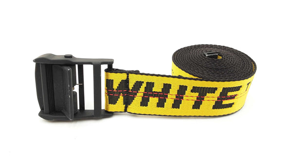 Off White C/o Virgil Abloh Industrial Belt In Yellow & Black Fw0925lxzdu