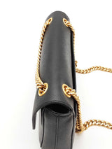 Prada Black Saffiano Leather Pattina Flap Shoulder Bag Eb1026wrxde