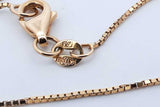 14k Yellow Gold Box Chain & Heart Pendant 2.8 Grams 18 Inch Eb0526lcrde