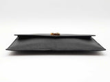 Yves Saint Laurent Uptown Envelope Pouch In Black Graine De Poudre Leather Fw0726orzdu