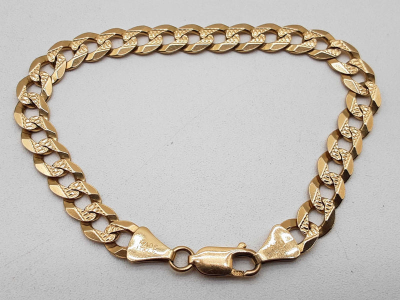 14k Yellow Gold 11.4g Diamond Cut Cuban Link Chain 7.5 In Do0924wrxde