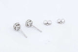 0.76 Cttw Diamond & 14k White Gold Stud Earrings 0.9 Grams Eb1224pxzdu