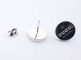 Gucci Sterling Silver Trademark Logo Button Stud Earrings Lhrxde 144020008454