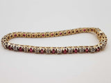 0.24 Cttw Diamonds 14k Two-tone Gold 8.6g Tennis Bracelet 5.75 In Do0325prxde