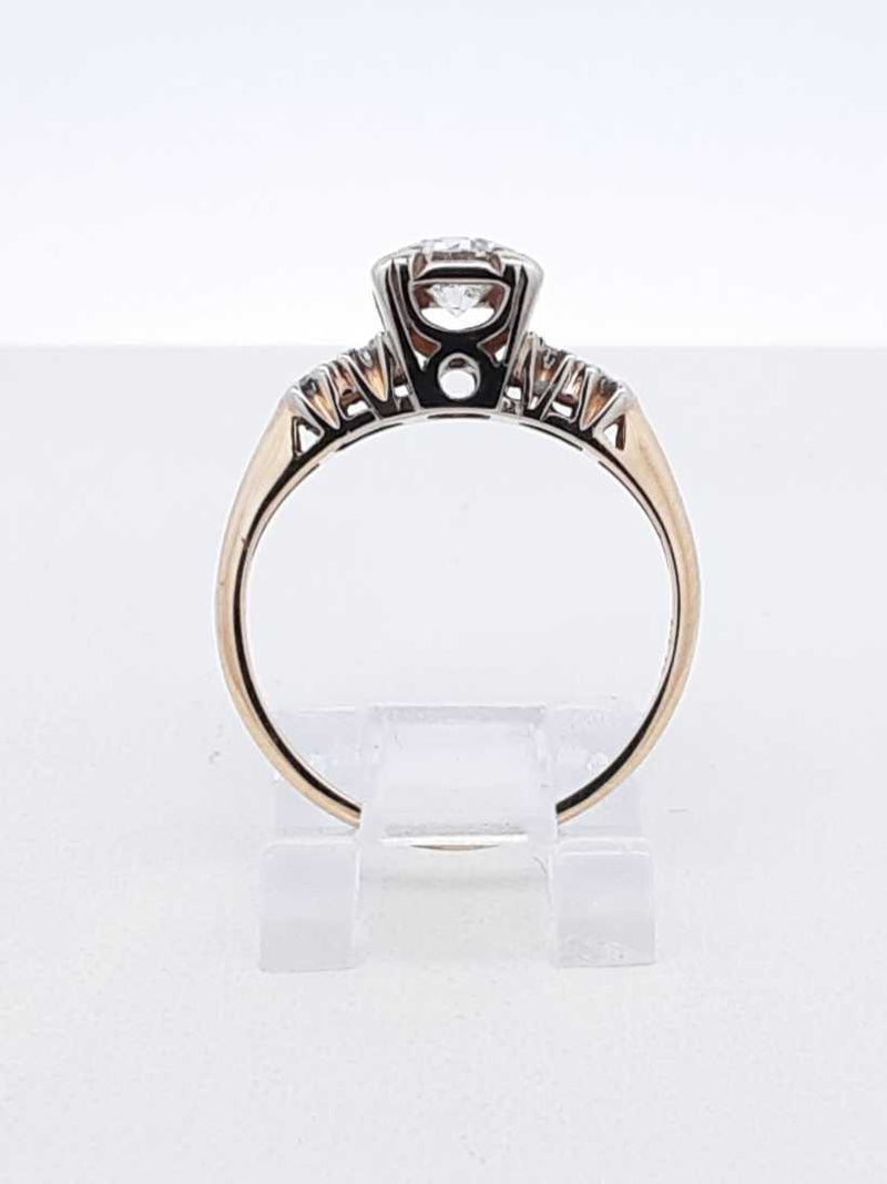 0.57 Cttw Diamond & 14k Yellow Gold Ring Size 5.5 2.3 Grams Fw0222orxdu