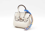 Mini Luxury Bag Charm In Ivory Fw0825idu