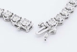 8.0ctw Lab Grown Diamond Tennis Necklace Sterling Silver 21.5 Grams Eb0725srxdu