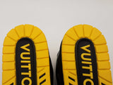 Louis Vuitton Lv Black & Yellow Trainers Sneakers Size 6.5 Eb0126rorsa