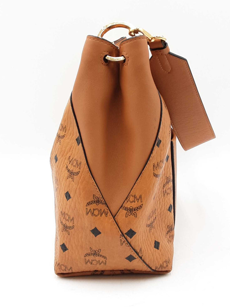 Mcm Klara Visetos Klara Hobo Cognac Shoulder Bag Sd1124lrzdu