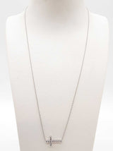 0.45 Cttw Lab Grown Diamonds 0.925 Silver 3.4g Sideways Cross Necklace 20 In Do0725ride