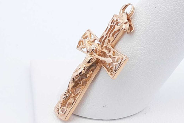 14k Yellow Gold Crucifix Pendant 2.1 Grams Eb1024sxsa