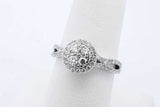 0.09cttw Diamond Ring In 14k White Gold 3.2 Grams Size 7 Eb0526oorde