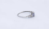 10k White Gold Ring With Marquis Stones 1.56 Grams Size 4.5 Eb0124wxsa