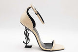Saint Laurent Opyum White Patent Leather Heels Size 38.5 Eb0526lrxsa