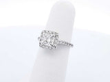 2.01 Cttw Diamond & 14k White Gold Halo Ring 2.8 Grams Size 5 Fw0124lrxzdu