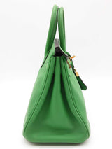 Hermes Birkin 25 Bambou Green Swift Gold Hardware Handbag Do1225lirxzde