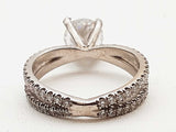 3.00 Cttw Diamond 14k White Gold 3.46g Solitaire Ring Size 6 Dolrxzxmia