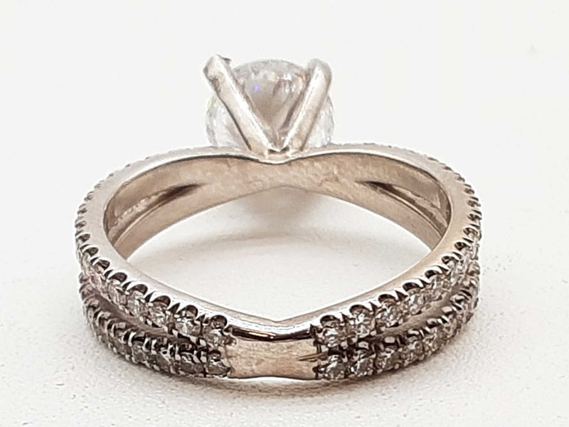 3.00 Cttw Diamond 14k White Gold 3.46g Solitaire Ring Size 6 Dolrxzxmia