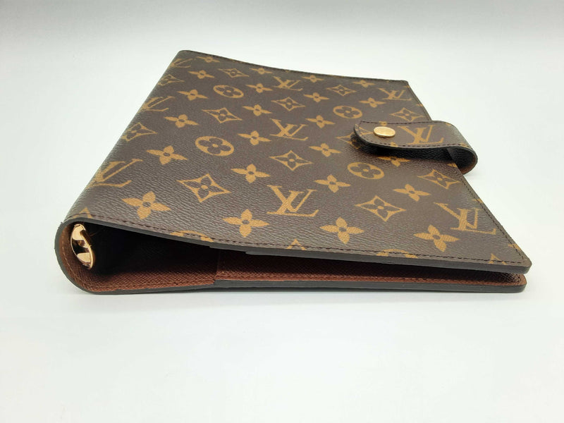 Louis Vuitton Brown Monogram Coated Canvas 6 Round Ring Binder Do0524rxzde